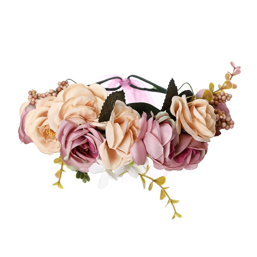 Molans Spring Bohemian Flower Crowns - Orchid Unique