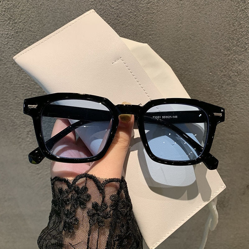 OIMG New Unisex Rectangle Vintage Sunglasses 2022 Fashion Design Retro Sun Glasses Female Lady Eyeglass Cat Eye Casual Goggles - Orchid Unique