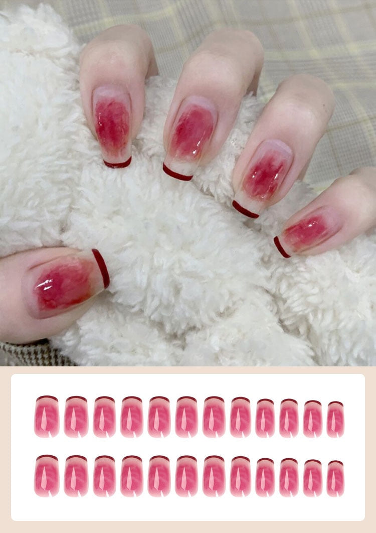 Jelly Press on Fake Nails - Orchid Unique