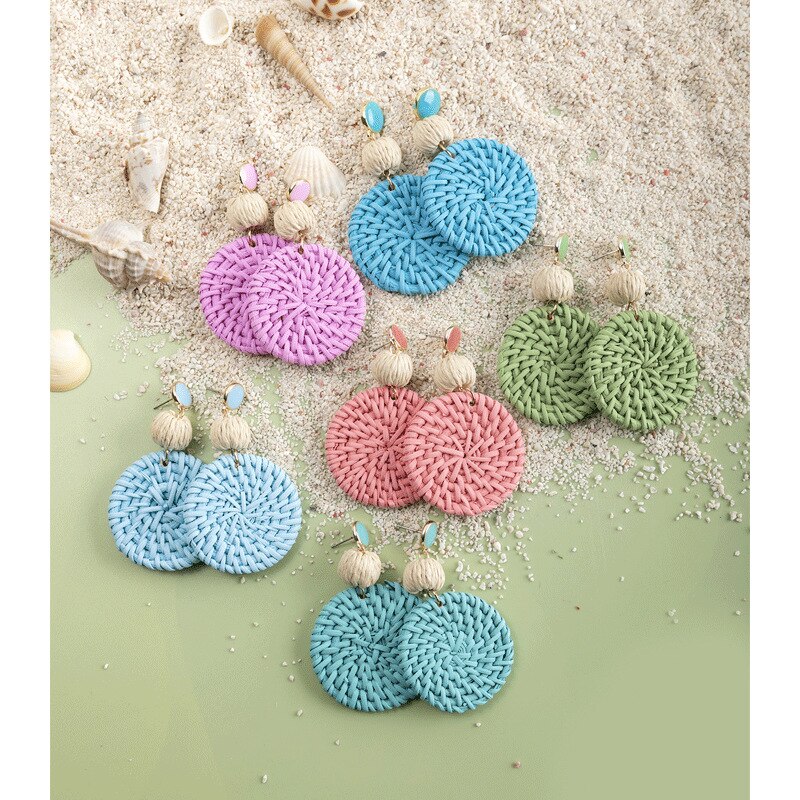 Fashion Handmade Tassel Pendant Earrings - Orchid Unique