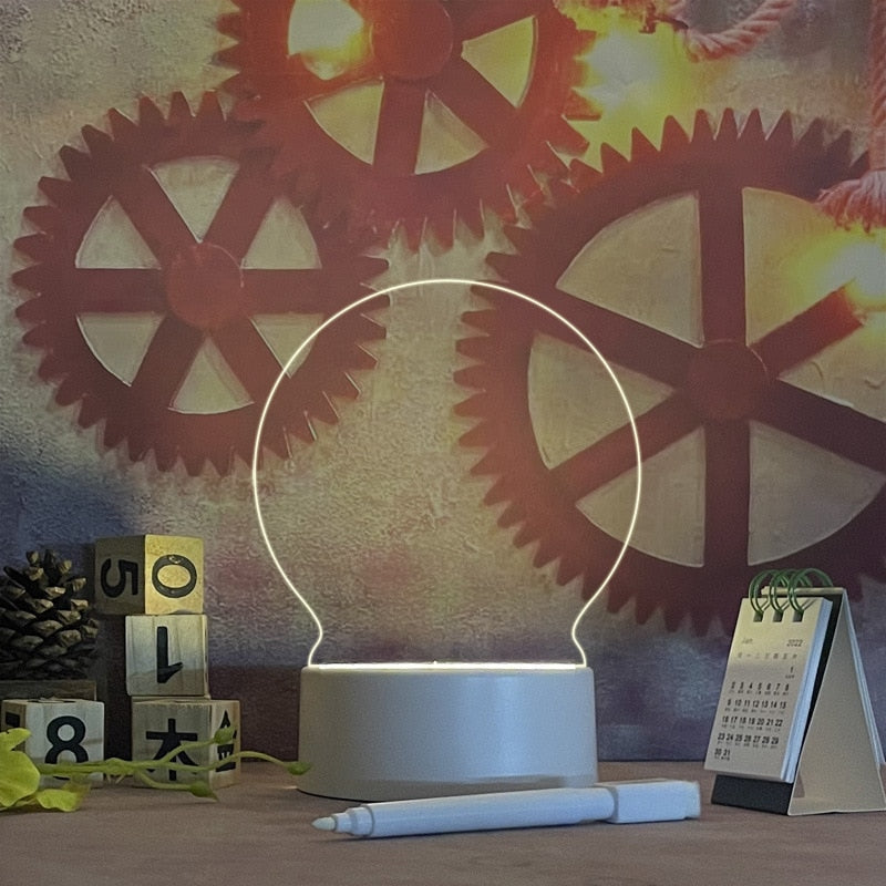 USB Led Night Light Message Board - Orchid Unique