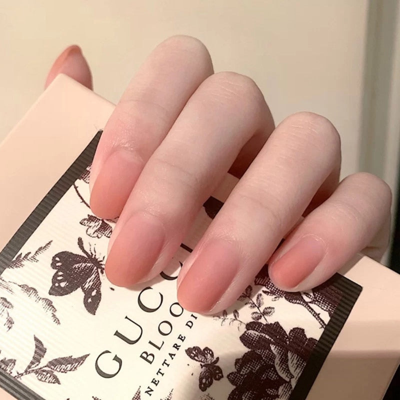Peach Pink Reusable Press on Nails - Orchid Unique