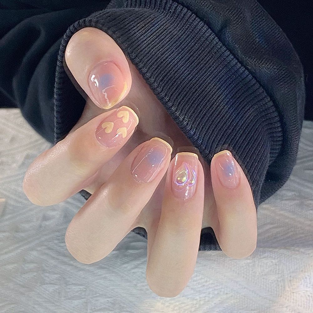 Short Round/Square Head False Nails - Orchid Unique