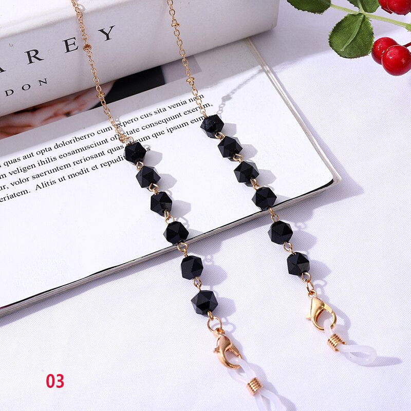 Bohemian Crystal Beaded Glasses Chains - Orchid Unique
