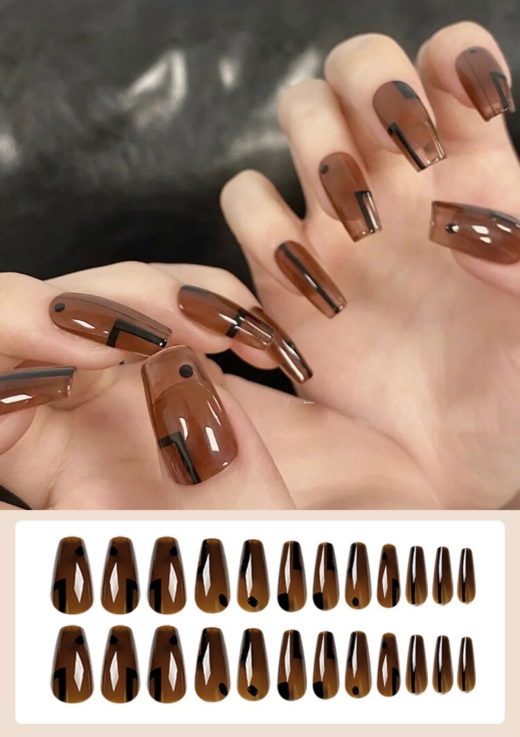 Jelly Press on Fake Nails - Orchid Unique