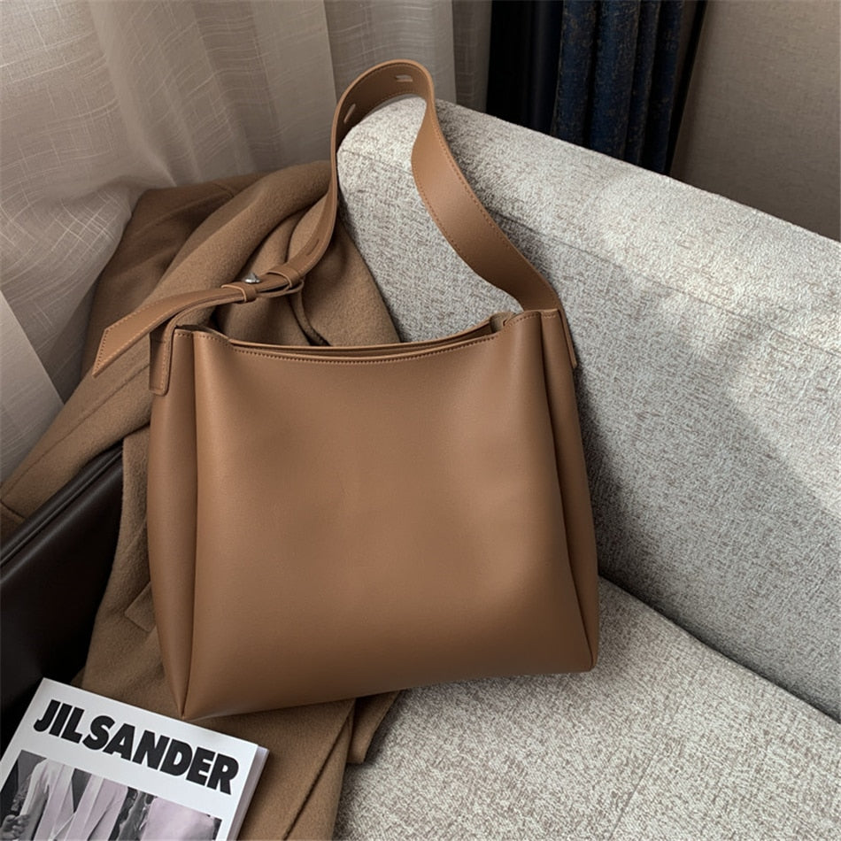 Leather Shoulder Bags - Orchid Unique