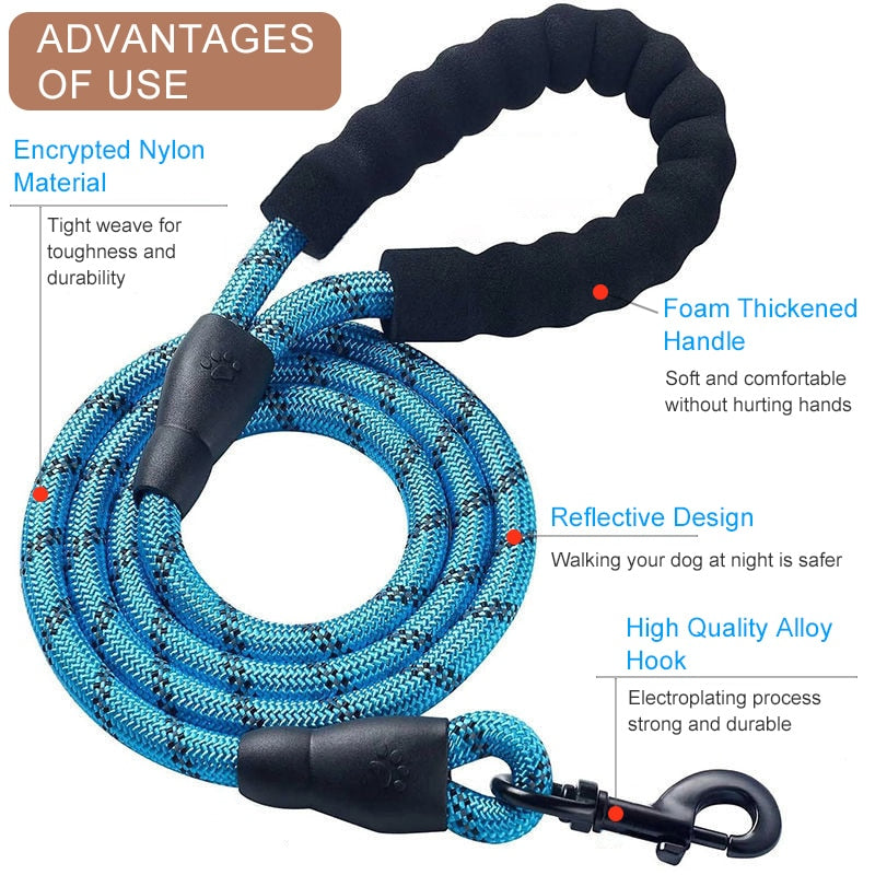 Strong Nylon Dog Leash - Orchid Unique