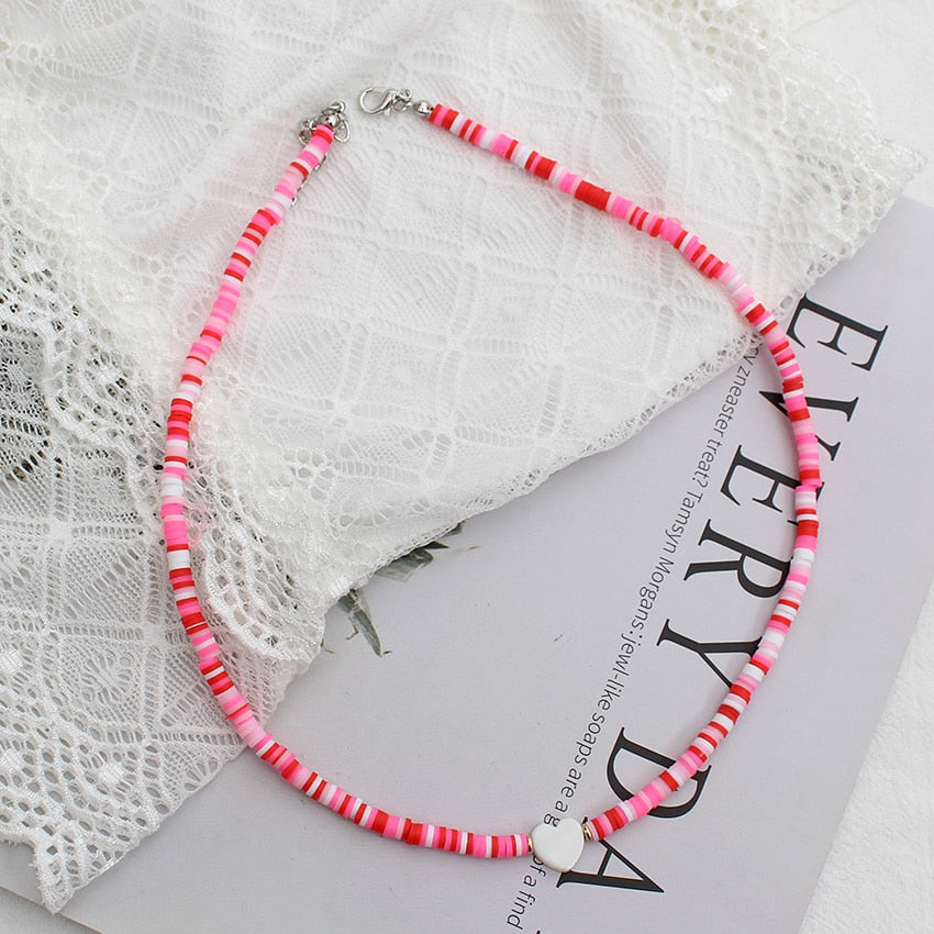 Natural Shell Beads Necklace - Orchid Unique