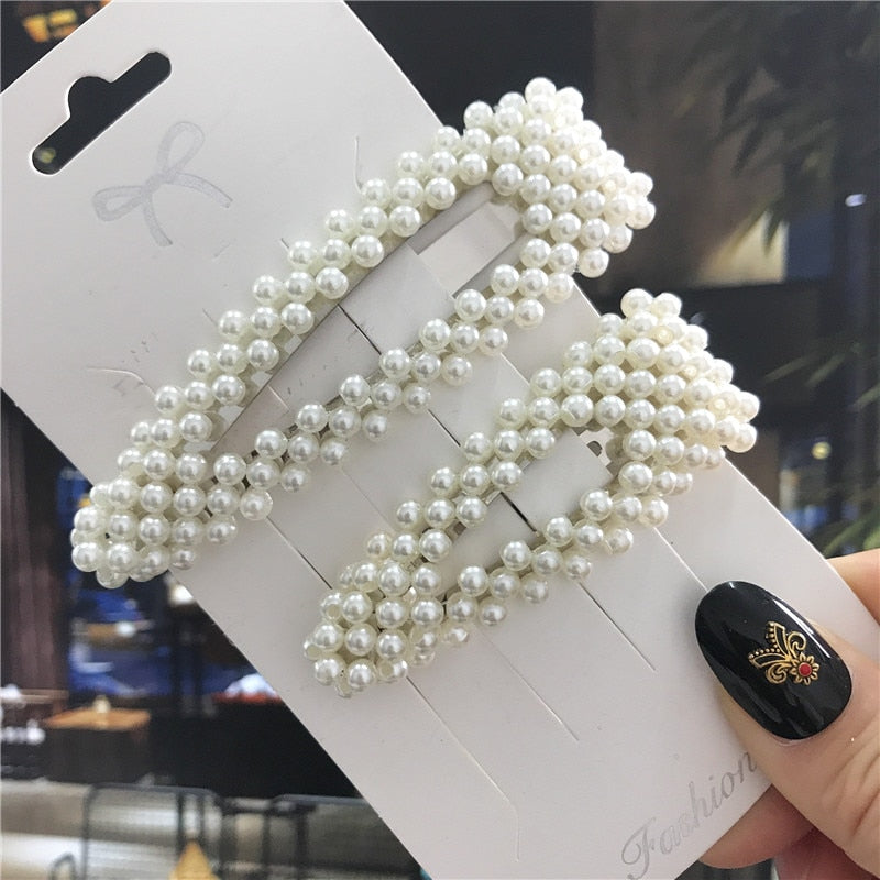 Handmade Pearls Hair Clips - Orchid Unique