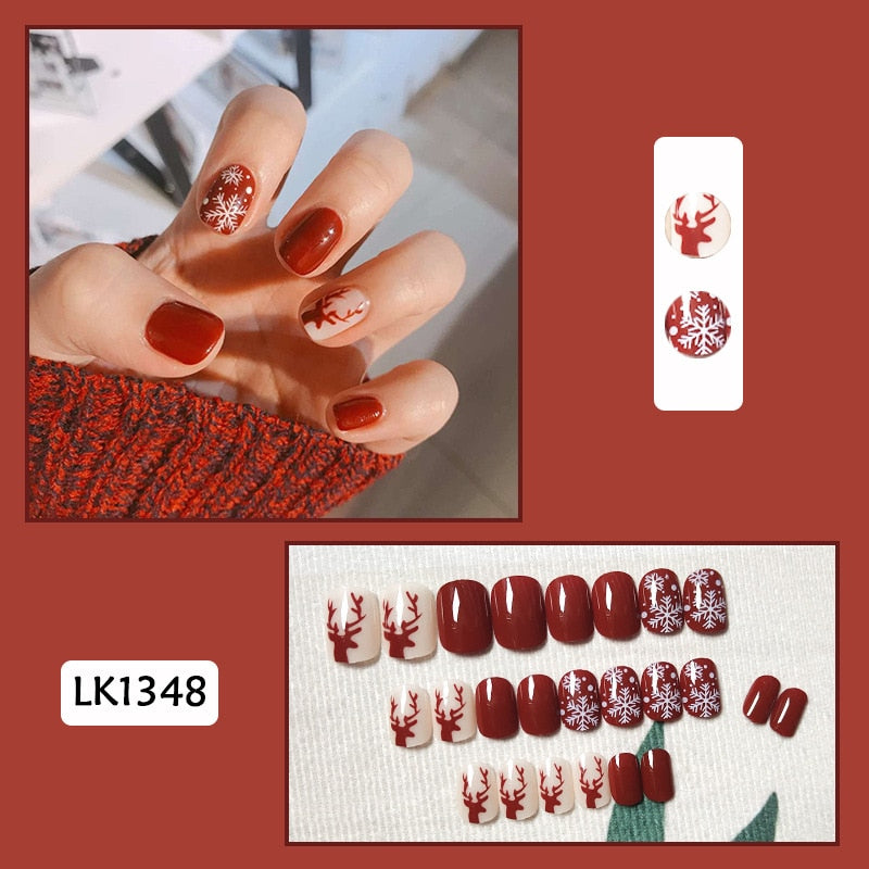 Cute Wearable Press On Nail Art - Orchid Unique