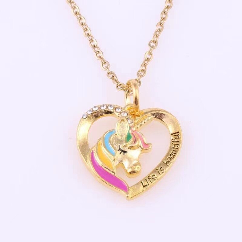 Double Butterfly Necklace Pendant Set - Orchid Unique