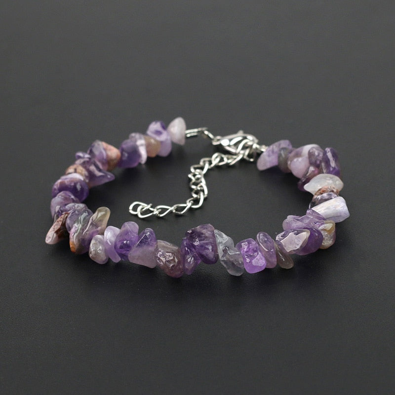 Irregular Energy Stone Bracelet - Orchid Unique