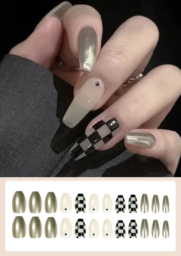 Jelly Press on Fake Nails - Orchid Unique