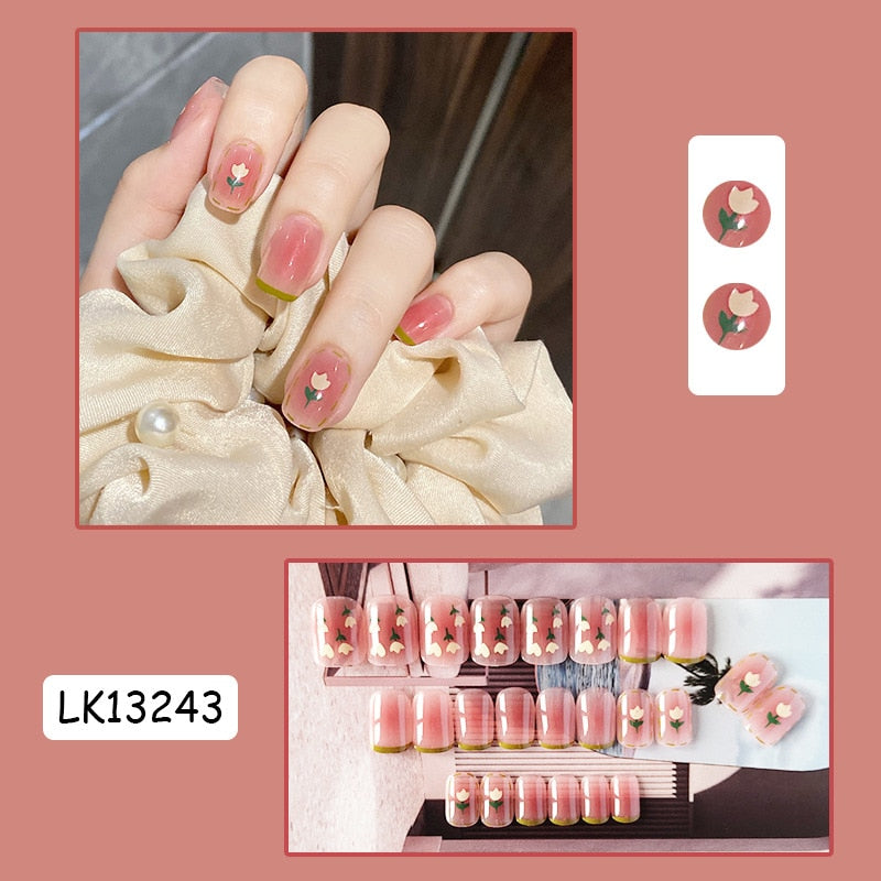 Cute Wearable Press On Nail Art - Orchid Unique