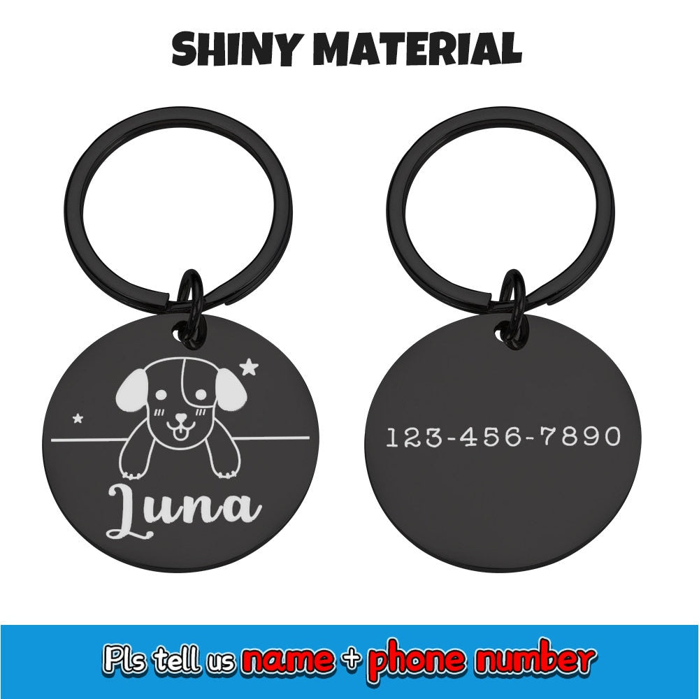 Personalized engraving pet tags - Orchid Unique