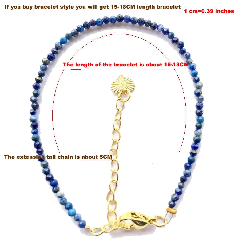 Faceted Gemstones beads Bracelet - Orchid Unique