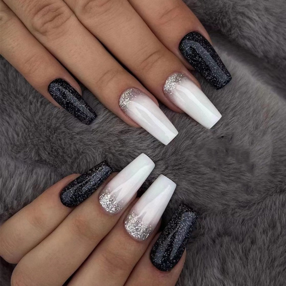 Ballet French Coffin False Nails - Orchid Unique