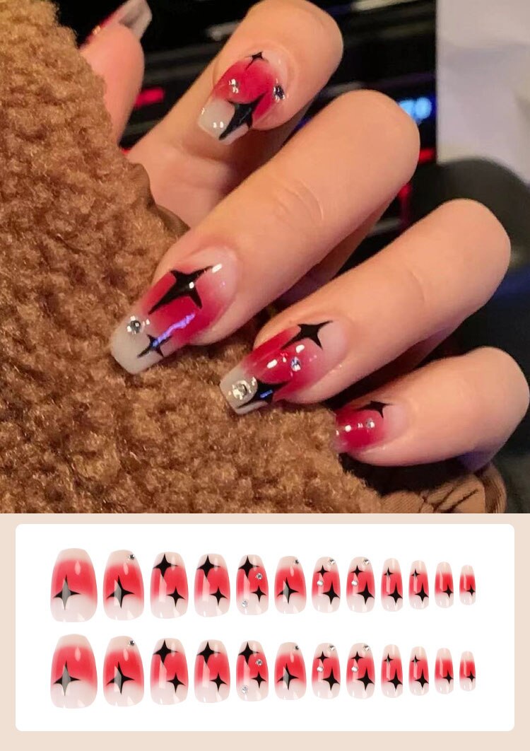 Jelly Press on Fake Nails - Orchid Unique