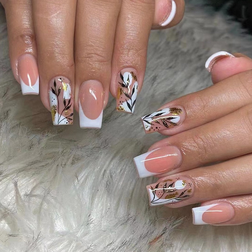 Short Round/Square Head False Nails - Orchid Unique