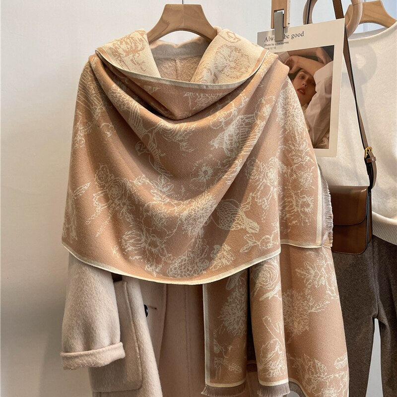 2023 Cashmere Winter Scarf for Women Luxury - Orchid Unique