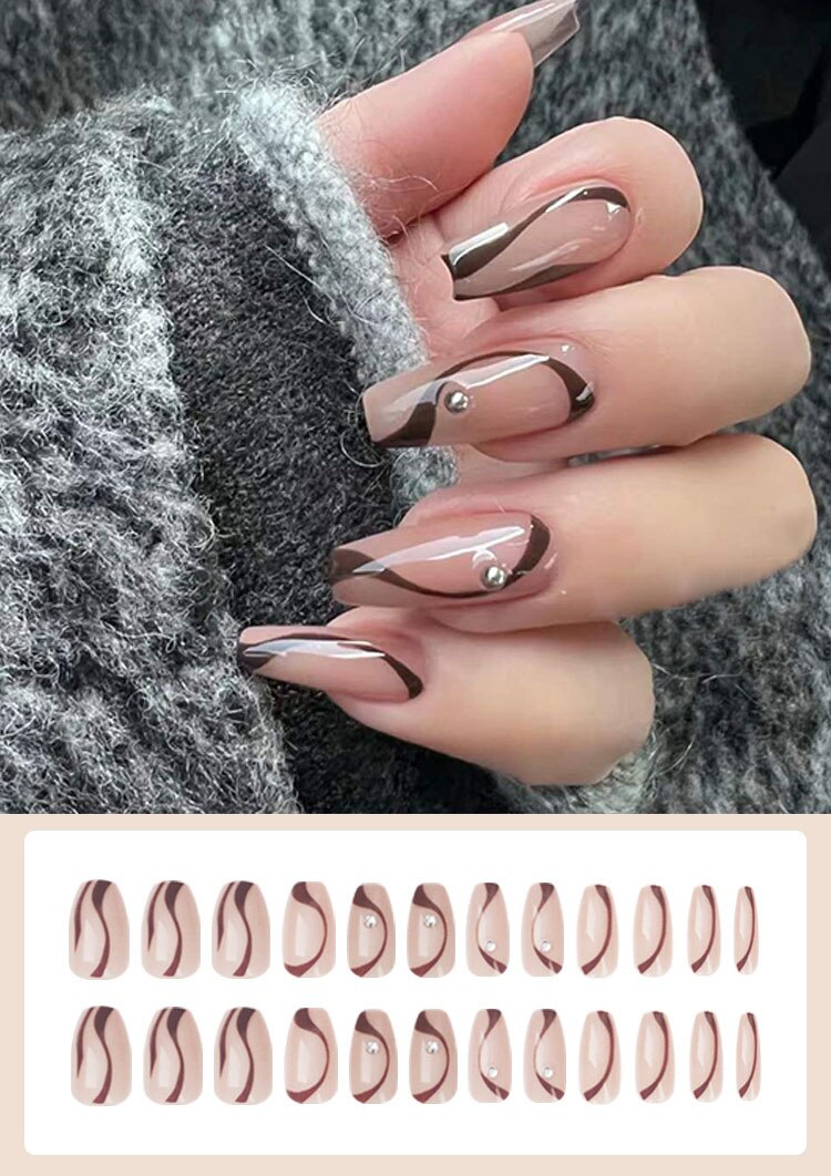 Jelly Press on Fake Nails - Orchid Unique