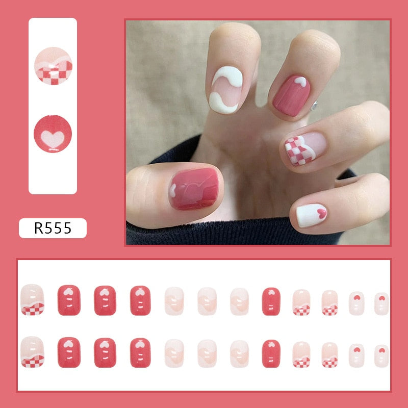 Cute Childlike Press on Nail Art - Orchid Unique
