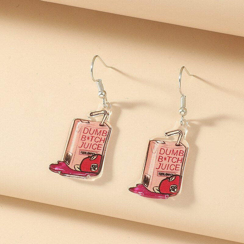 Creative Cute Funny Pendant Earrings - Orchid Unique
