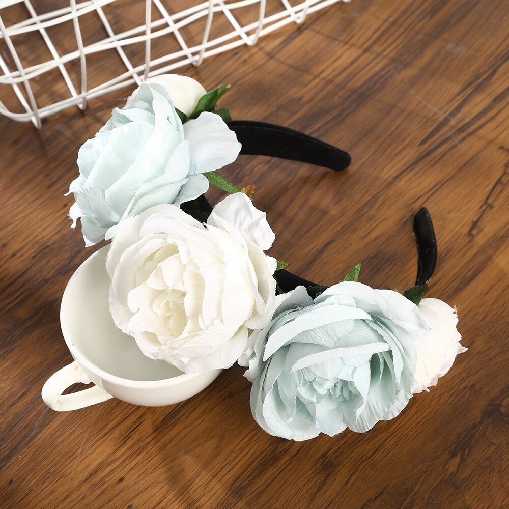 Haimeikang Colorful Flower Headband Fabric Princess Headdresses Girls Bride Headband Women Beach Wedding Hair Accessories - Orchid Unique