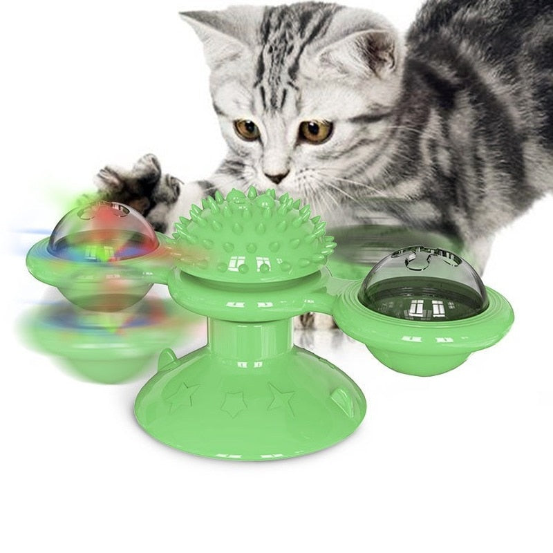 Interactive windmill cat toy - Orchid Unique