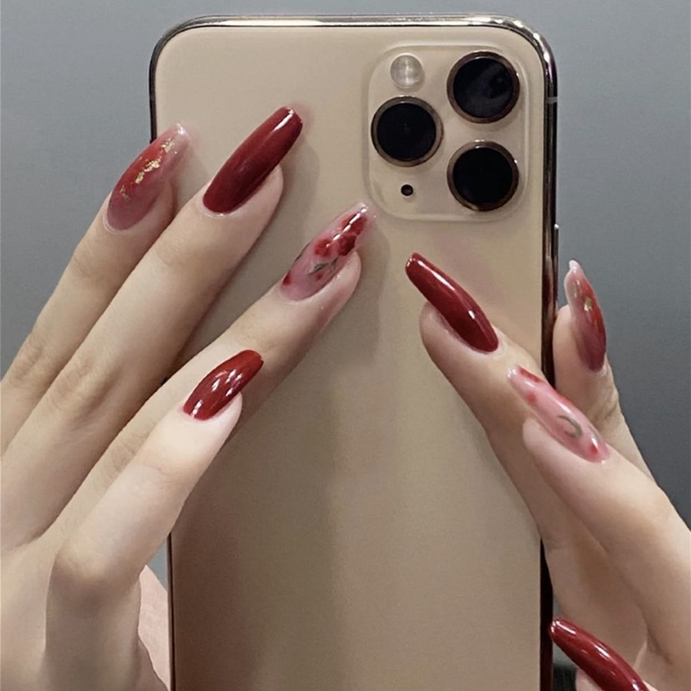 Charming Detachable Finished Fingernails - Orchid Unique