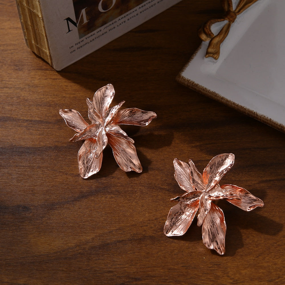Trendy Attractive Big Earrings - Orchid Unique