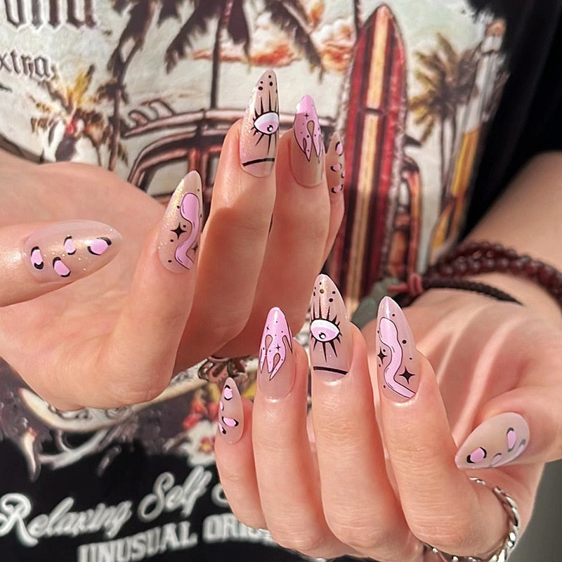 Cool Fashion Style False Nails - Orchid Unique