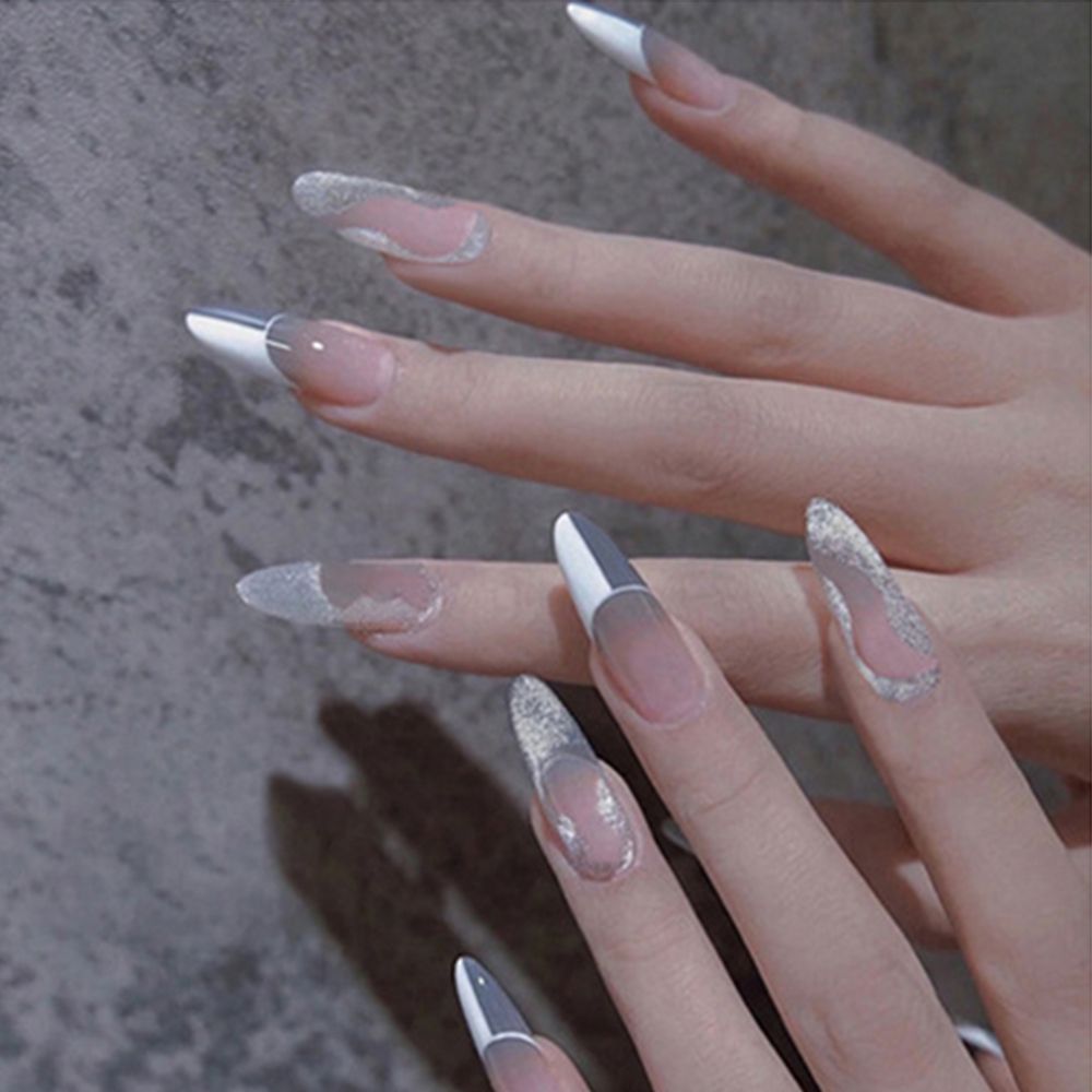 Almond Shape Fake Nails - Orchid Unique