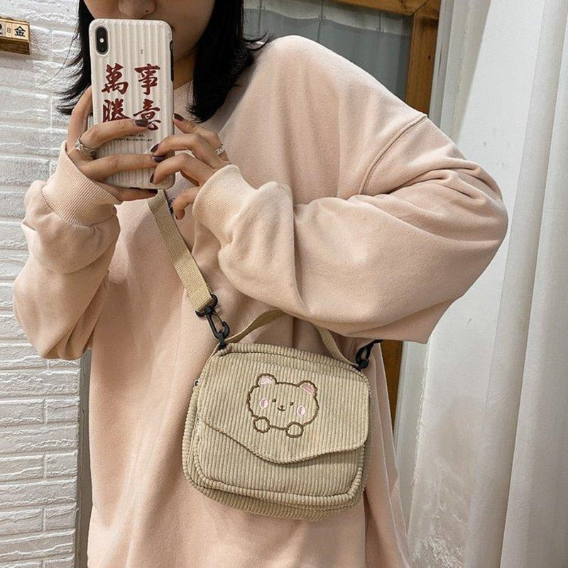 Cute Women Canvas Zipper Purse - Orchid Unique