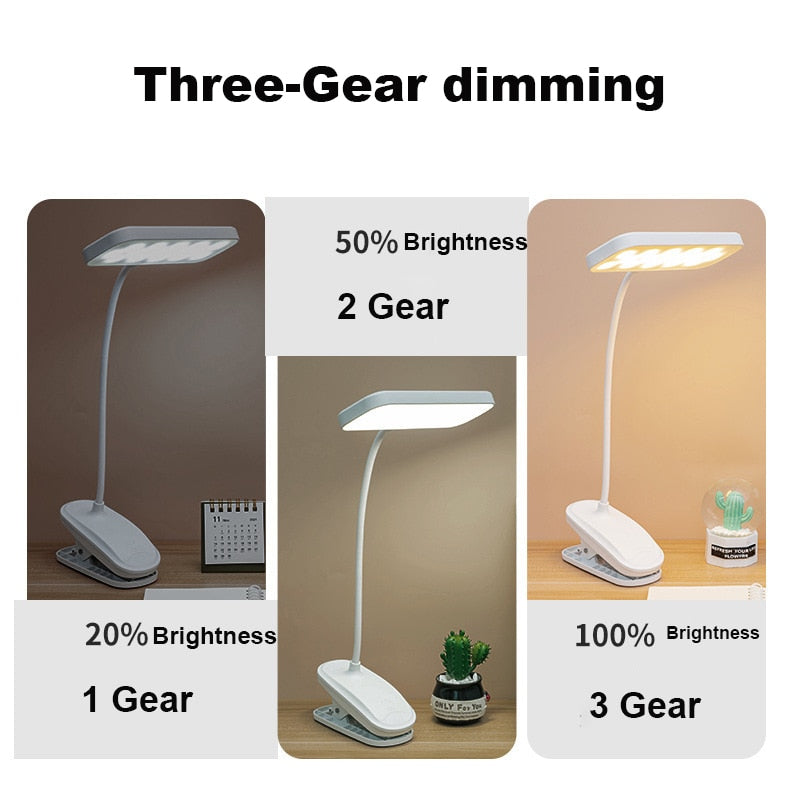 Flexible Table Lamp with Clip 360° - Orchid Unique