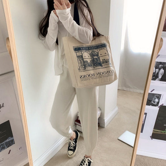 Women's Canvas Shoulder Bag - Orchid Unique