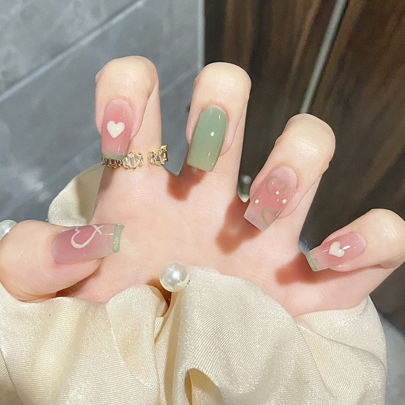Sweet Short Round/Square Head False Nail Art - Orchid Unique