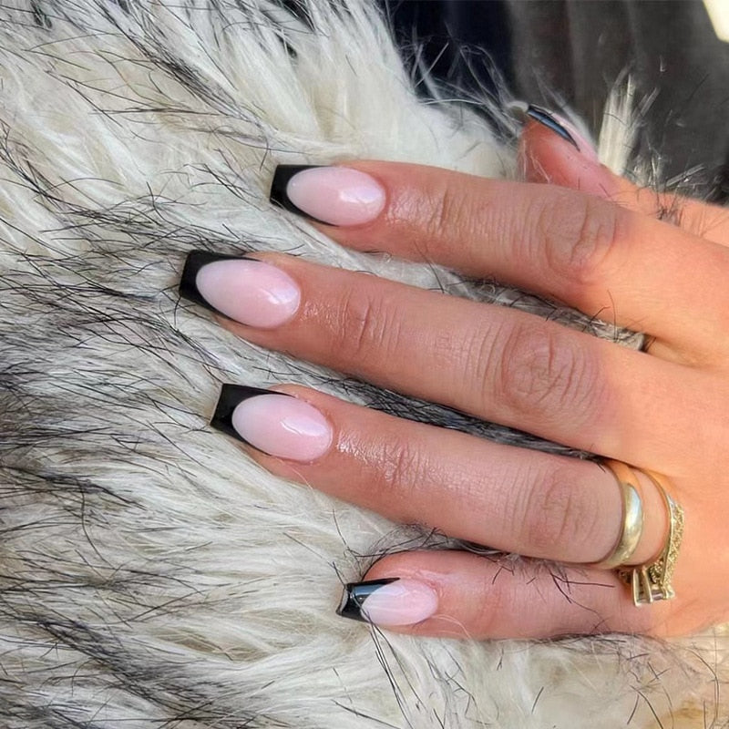 Ballet French Coffin False Nails - Orchid Unique