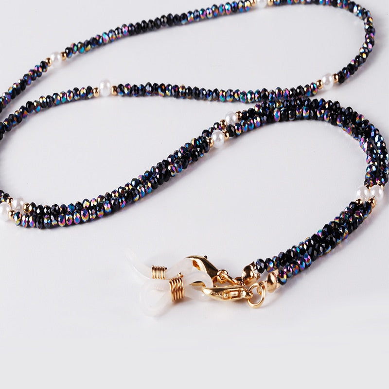 Mixed Color Beads Mask Strap - Orchid Unique
