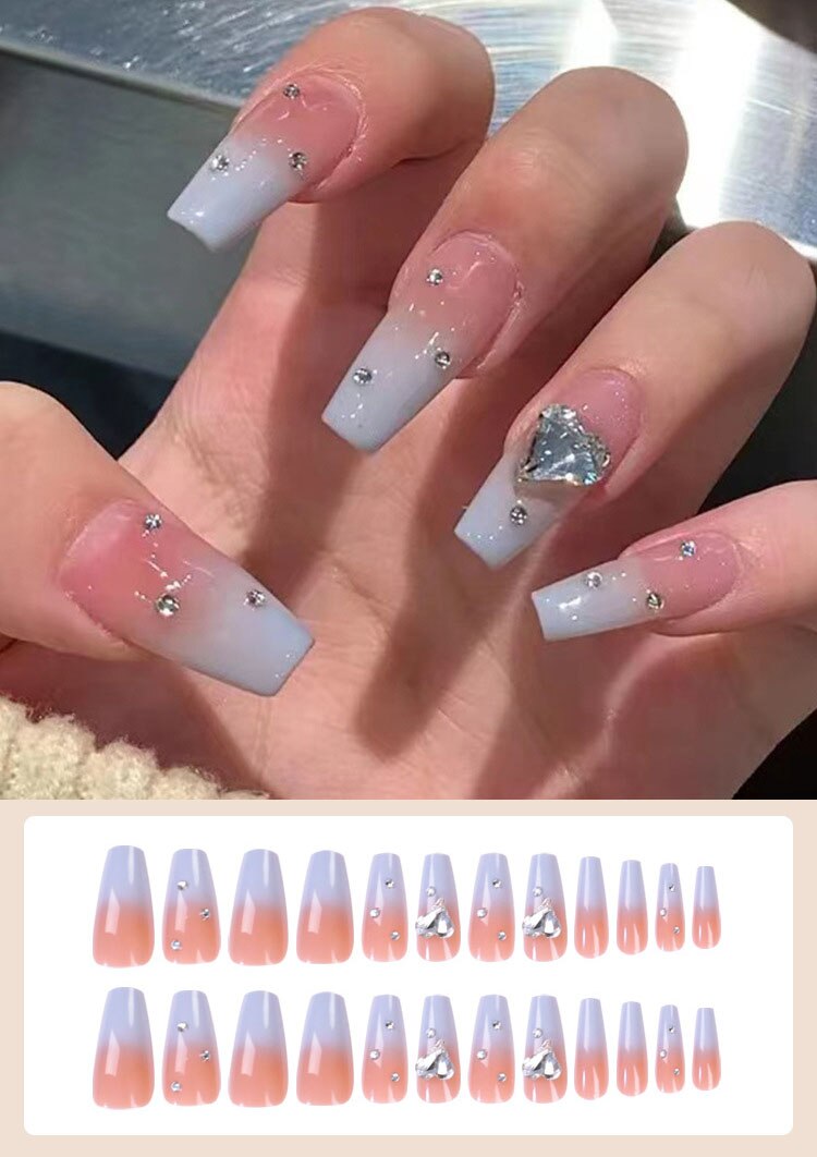 Jelly Press on Fake Nails - Orchid Unique