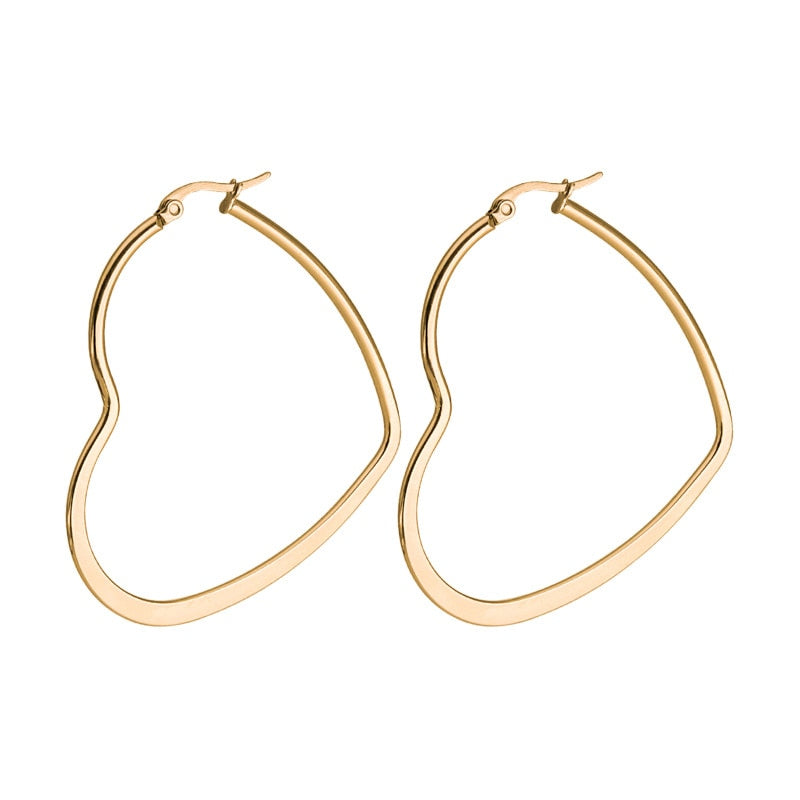 Simple Rectangular Hollow Drop Earrings - Orchid Unique