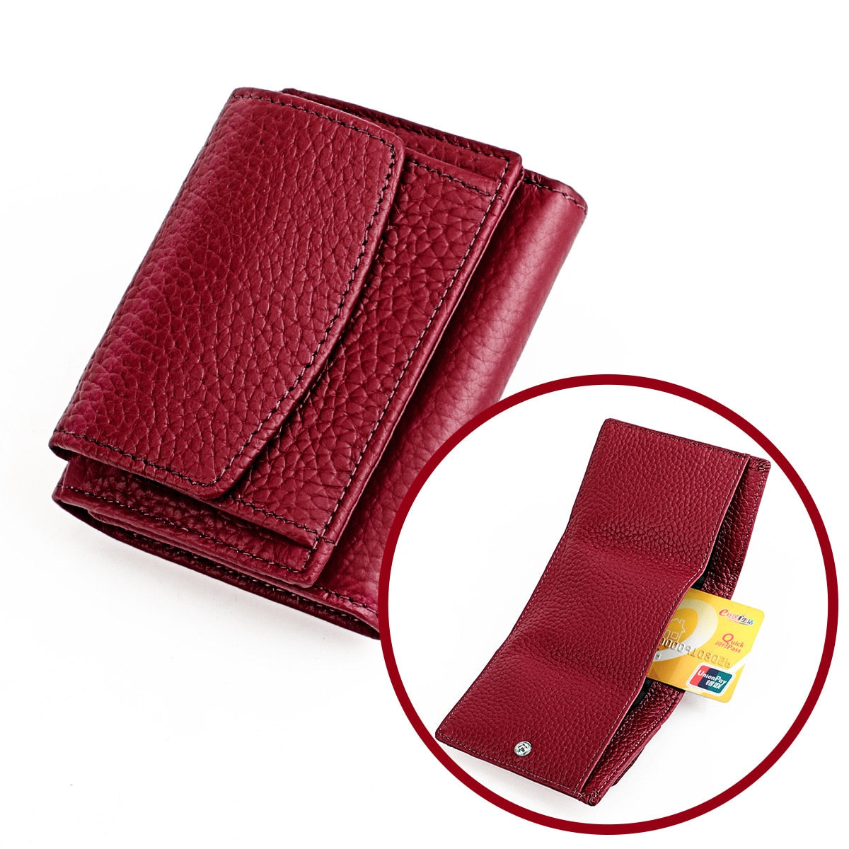 Women Genuine Leather Purses - Orchid Unique