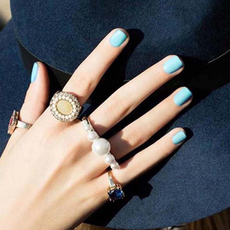 Light Color Solid Fake Nails - Orchid Unique