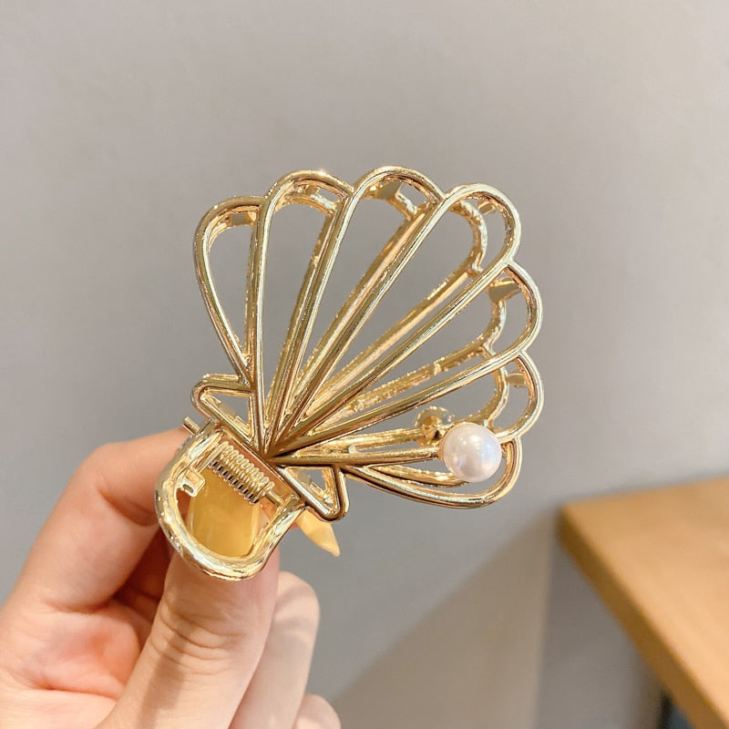 Pearl Hair Claw Set Clip - Orchid Unique