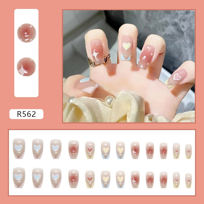 Cute Childlike Press on Nail Art - Orchid Unique