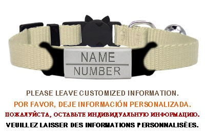 Personalized ID Tag Cat Collar Bell - Orchid Unique
