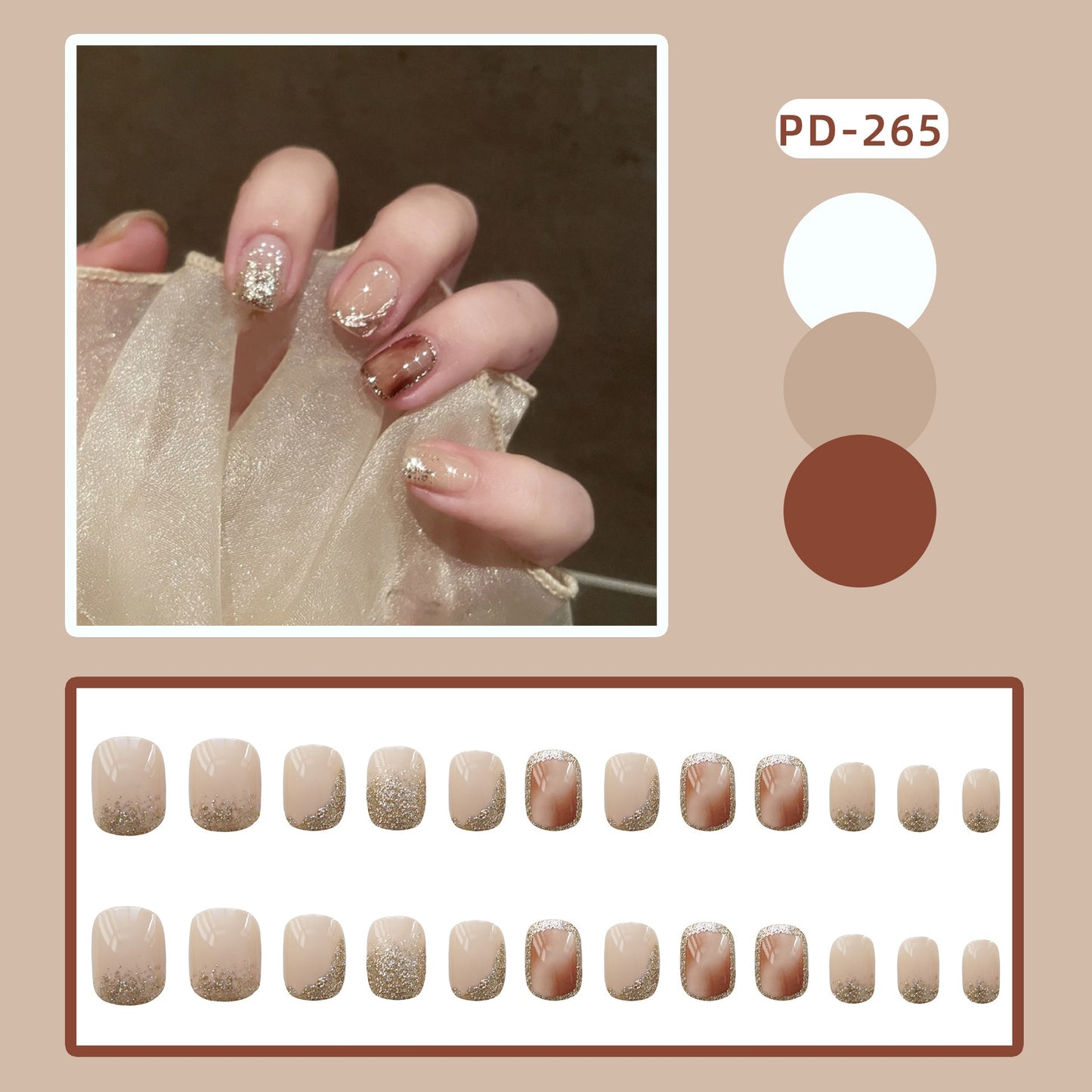 Cute Childlike Press on Nail Art - Orchid Unique