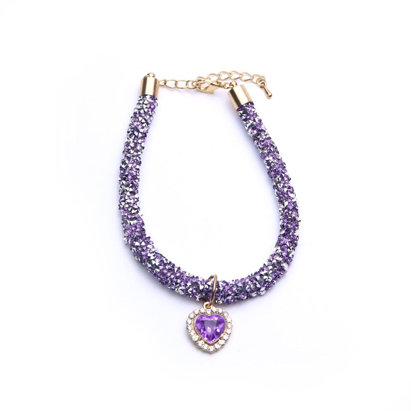 Luxury Crystal Cat Collar - Orchid Unique