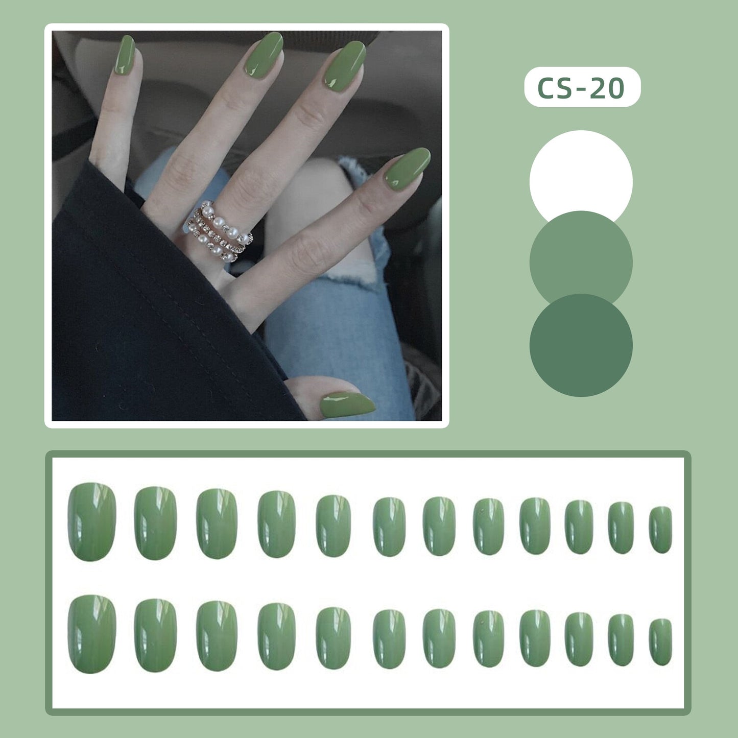 Short Coffin Fake Nails - Orchid Unique