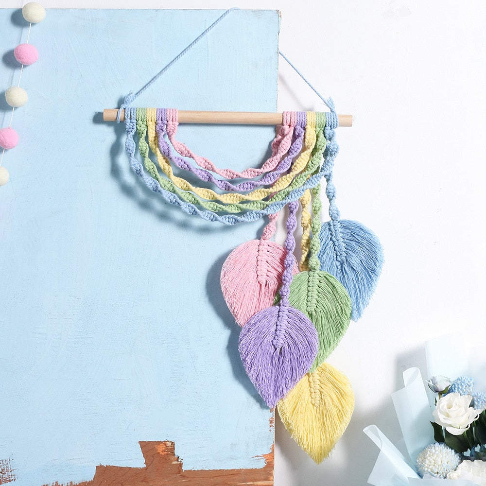 Leaf Macrame Wall Hanging - Orchid Unique